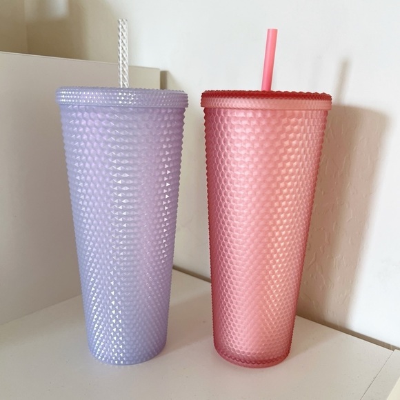 Set of Two 24oz Starbucks Tumbler Studded Cups - Picture 2 of 4